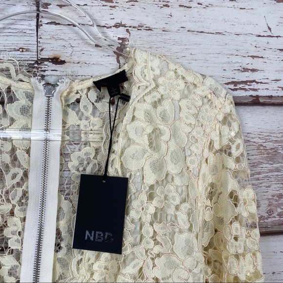 NBD Revolve Warren Ivory Lace Romper - Picture 10 of 14